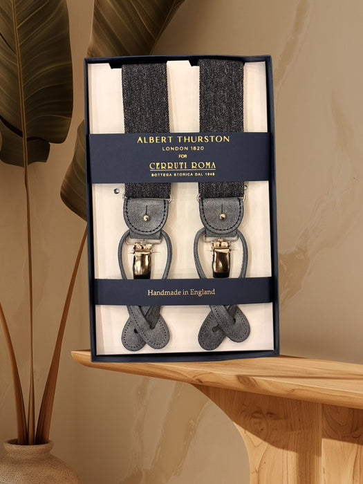 Albert Thurston Bretella Denim Grigio