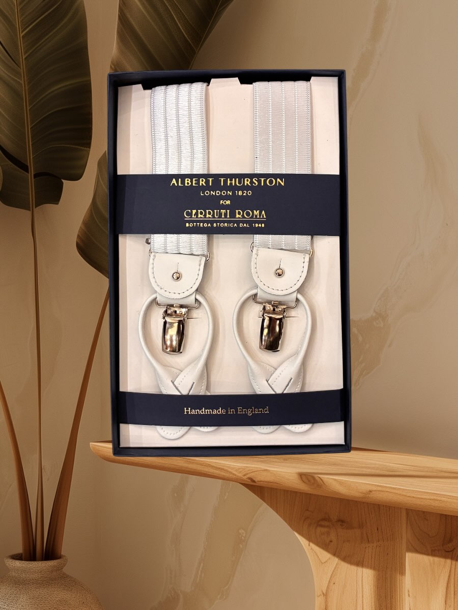 Albert Thurston Bretella Smoking Bianca