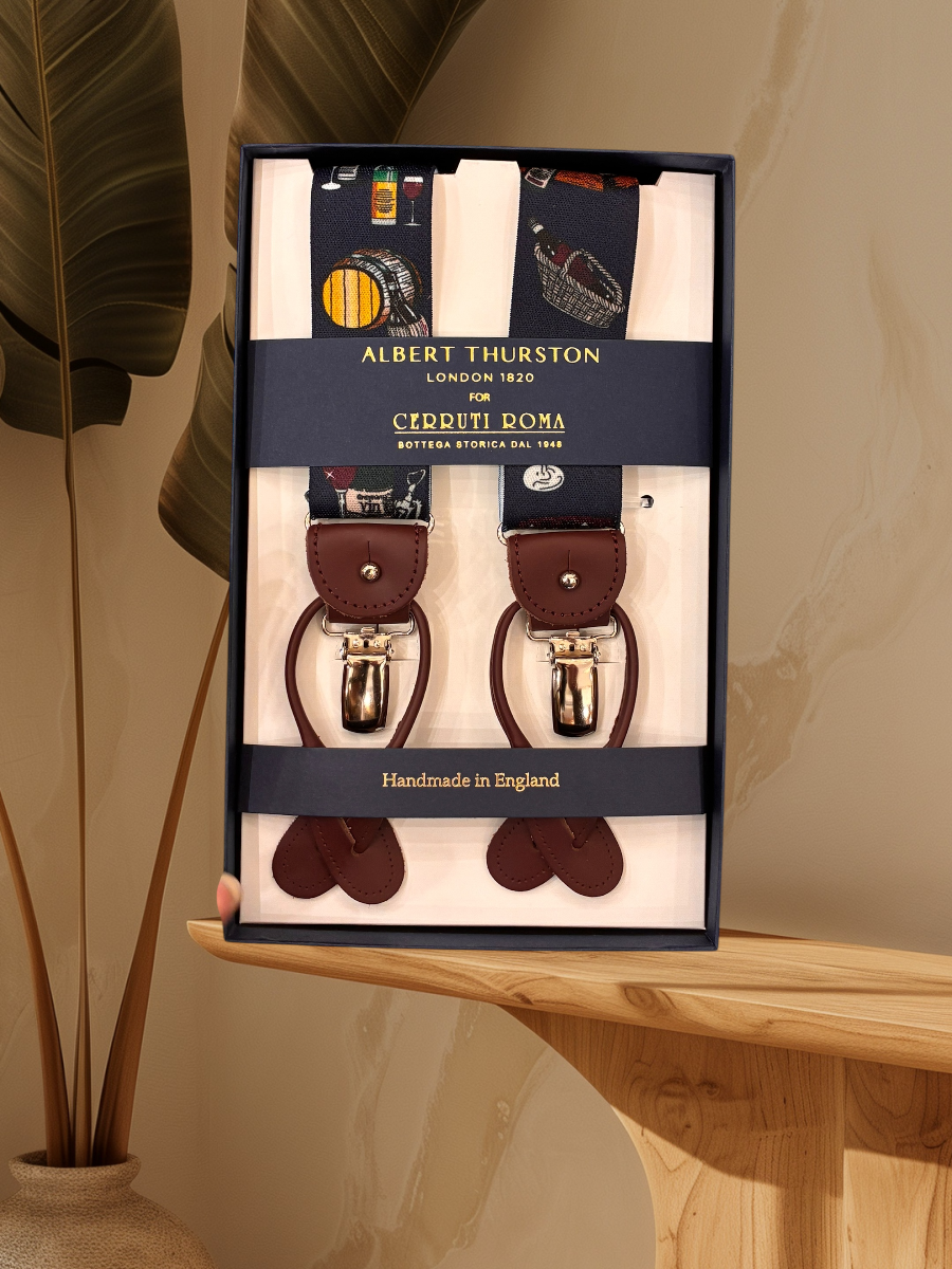 Albert Thurston Bretella Fantasia Motivo Vino