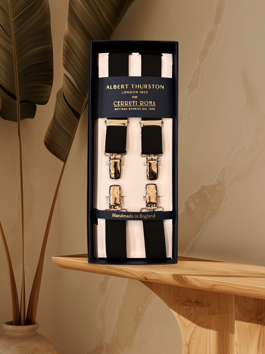 Albert Thurston Bretella Slim Nero