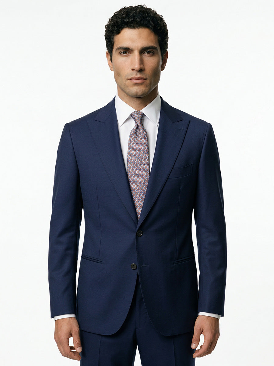 Abito Sartoriale Blu con Rever a Lancia