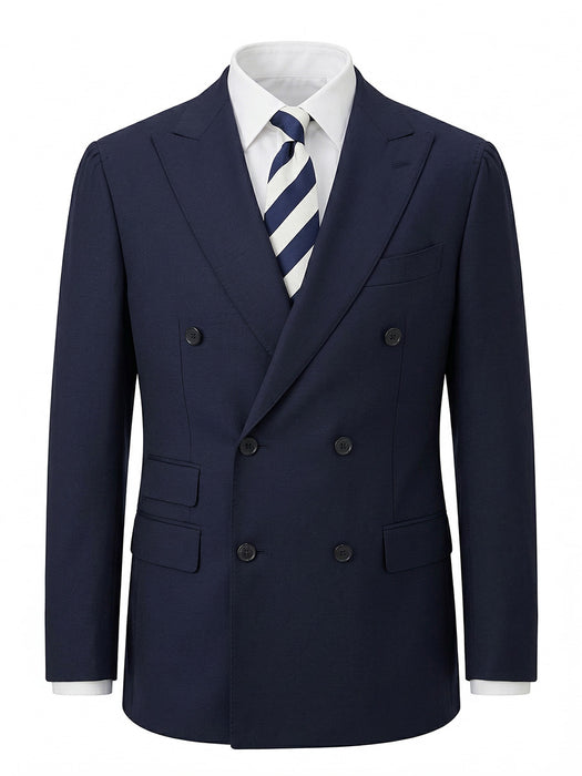 Abito Sartoriale Blu Doppio Petto con Rever a lancia