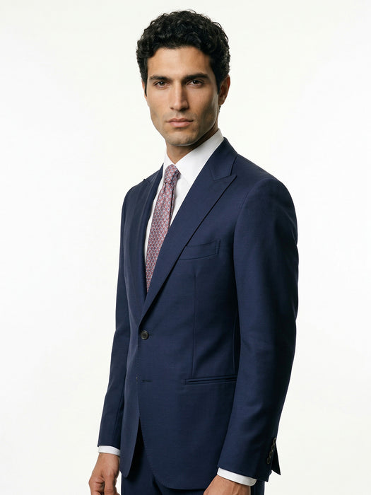 Abito Sartoriale Blu con Rever a Lancia