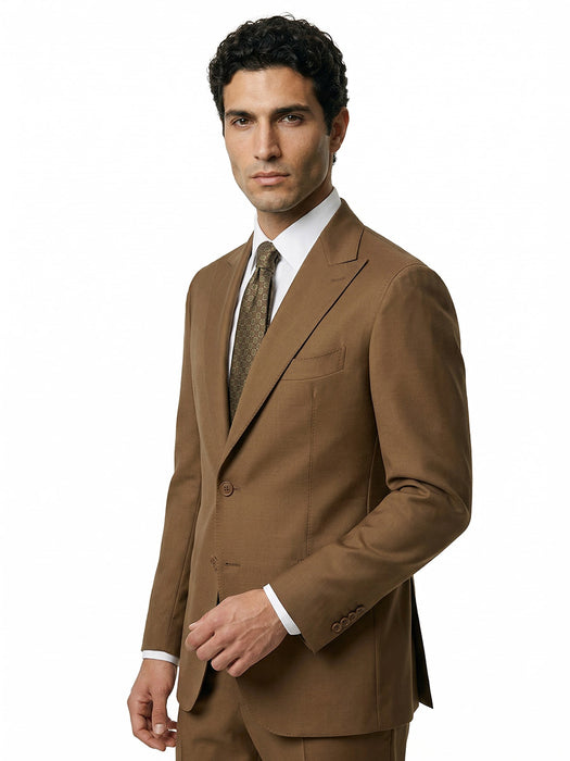 Abito Sartoriale Marrone con Rever a Lancia