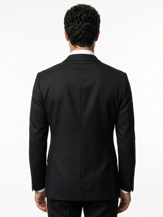 Abito Sartoriale Nero con Rever a Lancia