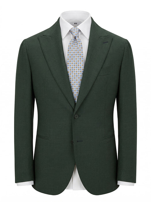 Abito Sartoriale Verde Scuro con Rever a Lancia