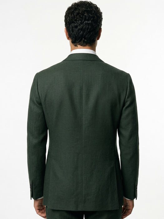Abito Sartoriale Verde Scuro con Rever a Lancia