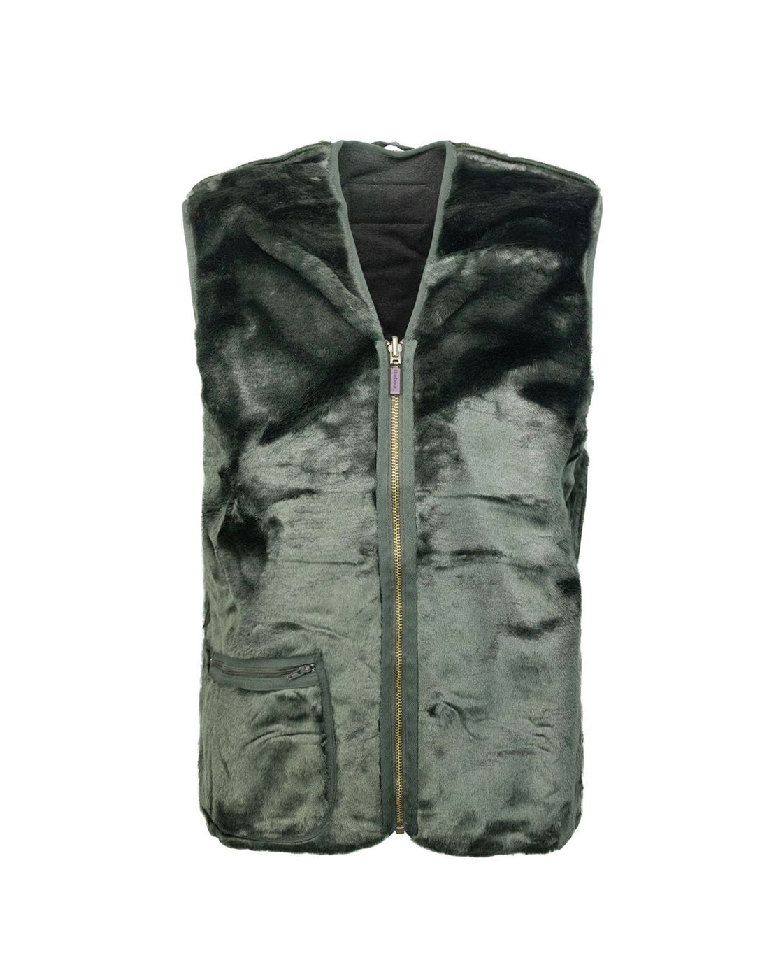 Barbour Interno Pelliccia Verde Riscaldo Smanicato