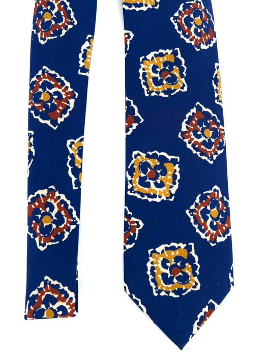 Drake's Cravatta di Seta Medaglioni Blu
