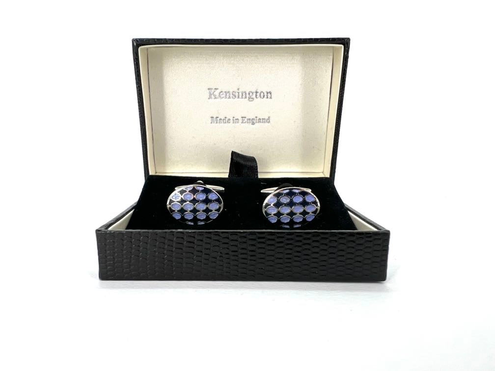 Kensington Gemello Ovale Fantasia Blu