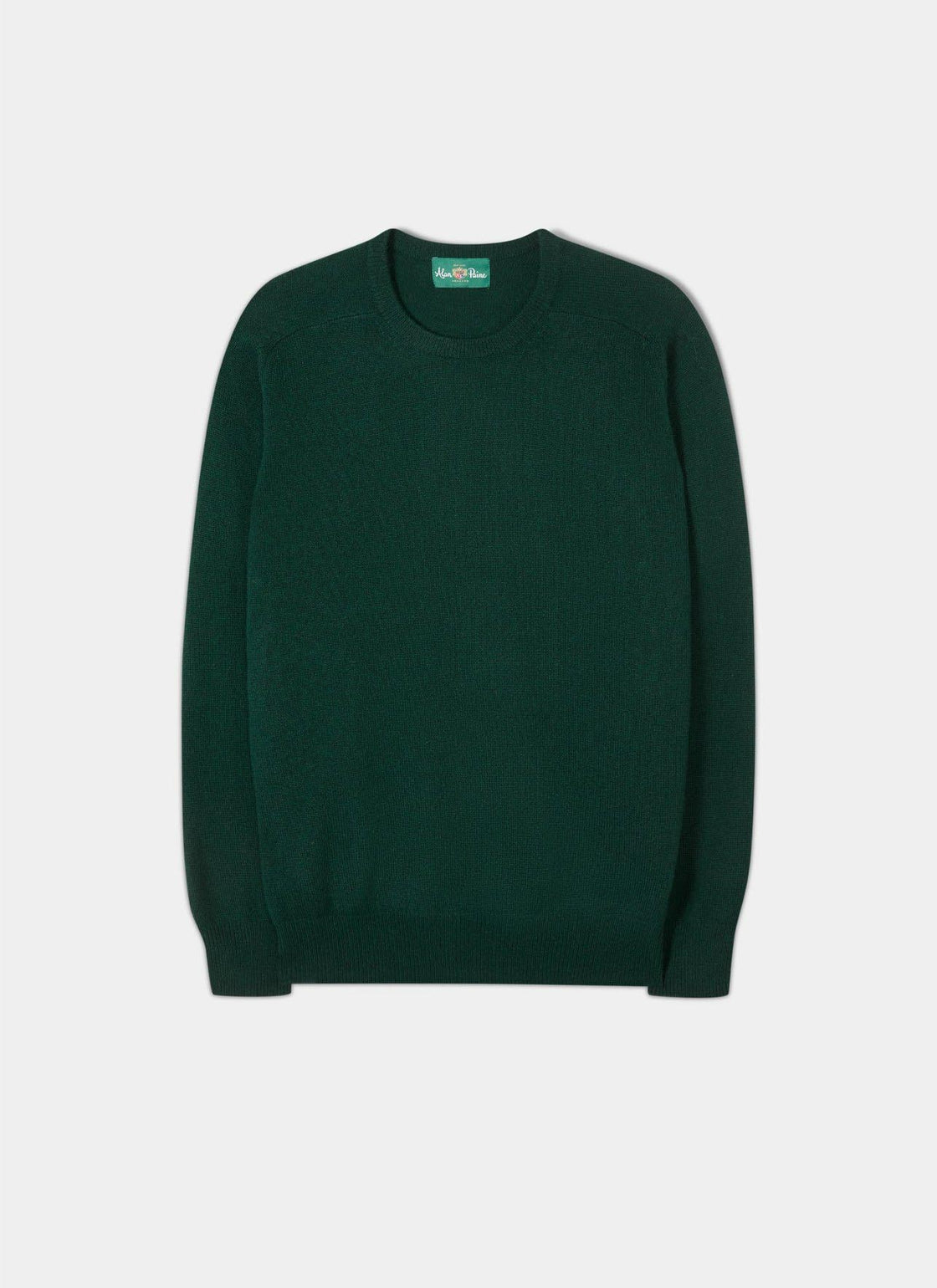 Alan Paine Maglione Lambswool Tartan Green