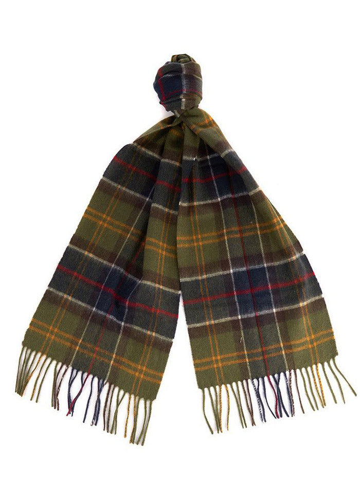 Barbour Sciarpa Yaxley Tartan Verde